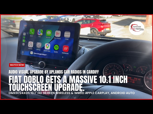 Fiat Doblo Gets A Massive 10.1" Wireless CarPlay HD Touchscreen Upgrade KENWOOD DMX9724XDS #carplay