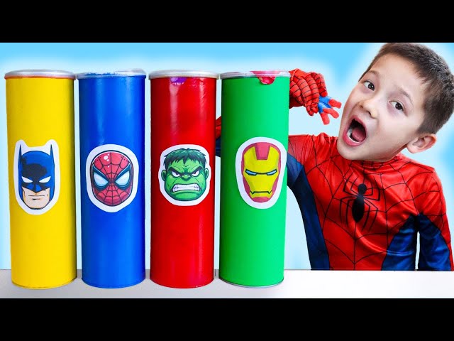 Kids Turn into Superheroes Vending Machine Adventure and Cardboard Prison Escape