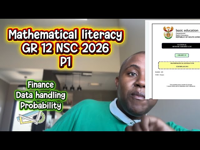 Mathematical literacy Gr 12 2026 MUST WATCH TO SECURE GOOD MARKS 