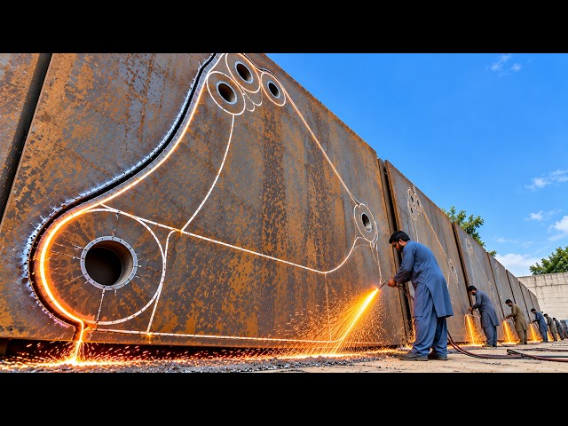 PAKISTANI EXPERT'S TECHNIQUE for Making a Heavy Equipment Bucket STEP BY STEP - @hydraulichands