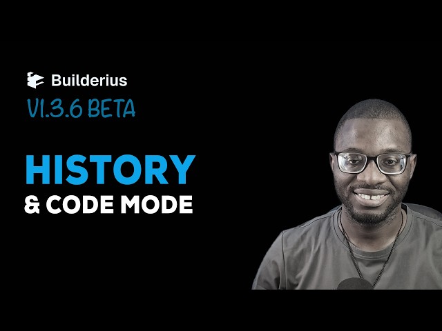 Builderius 1.3.6 beta update | History and Code Mode | D2 Live 06