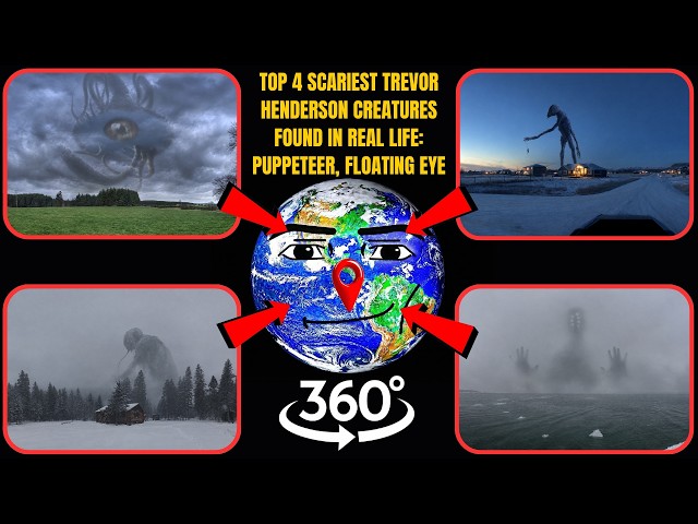VR 360° - Top 4 Scariest Trevor Henderson Creatures Found in Real Life: Puppeteer, Floating Eye