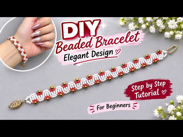How to make a seed bead bracelet. Beginner beading pattern. DIY beaded bracelet