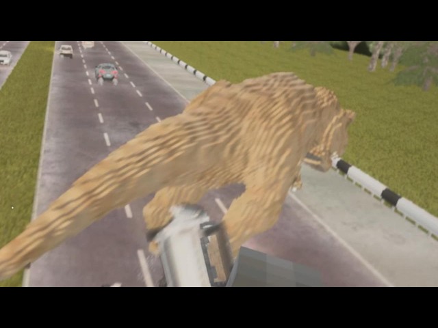 CHAOS In The Ai Traffic Mod But With A T-Rex! (Teardown)