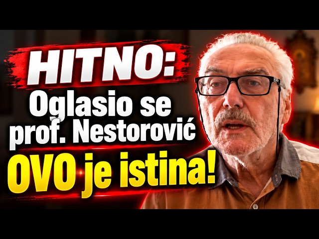 Hitno: Dr Nestorović poslao poruku nakon izlaska iz bolnice