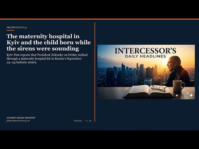 The Daily Intercessor's Update for September 26th, 2026
