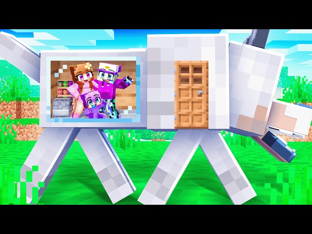 I Built a House Inside a DOG in Minecraft...