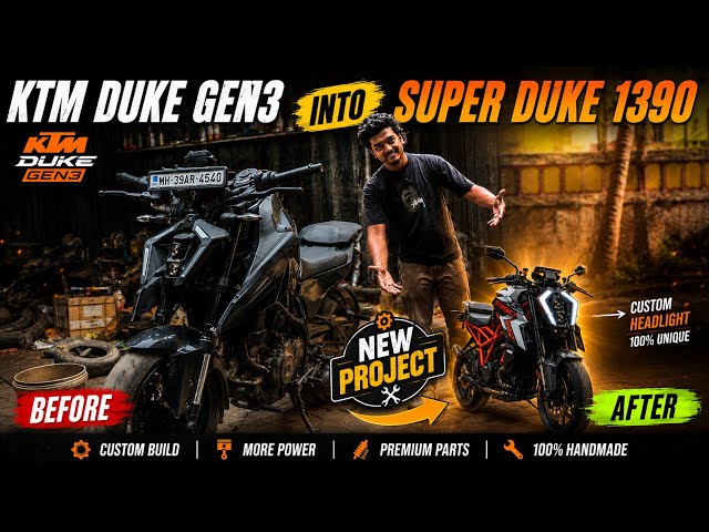 Our New Project 🔥 KTM Duke Gen 3 Custom Headlight Build