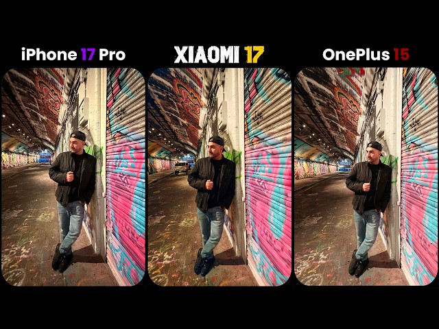 Xiaomi 17 vs iPhone 17 Pro Max vs Oneplus 15 📸 BLIND CAMERA COMPARISON ( Banksy Exhibit, London )