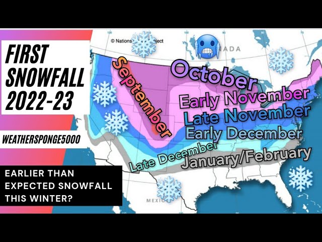 When To Expect Your First Snowfall: Winter 2022 - 2023 Forecast