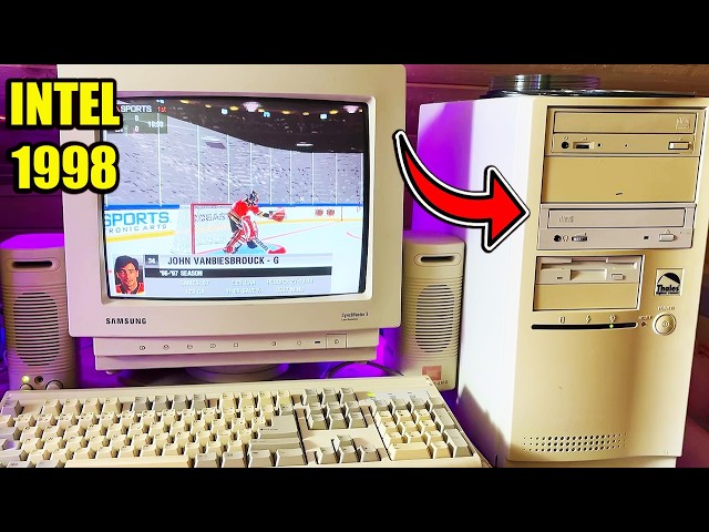 POV: 1998 Intel Celeron Windows 98 PC setup! (NHL 98 Hardware Benchmark)
