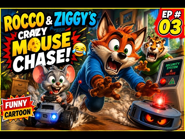 Rocco & Ziggy’s Crazy Mouse Chase! 😂  Funny Cartoon