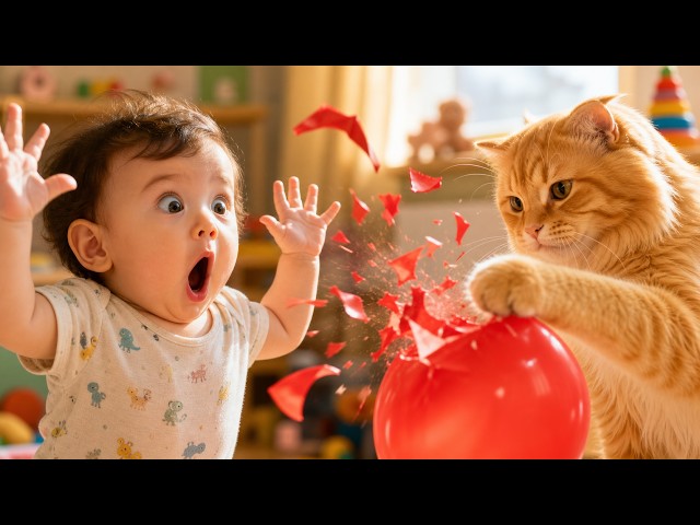 Funny Baby Moments with Cat & Dog 🐶👶 Non Stop Baby Laughing & Giggles Funny Dog & Baby