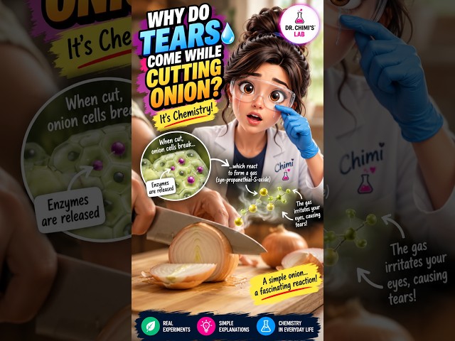 Why Do We Cry While Cutting Onions? 😭🧅 | The Chemistry Behind It