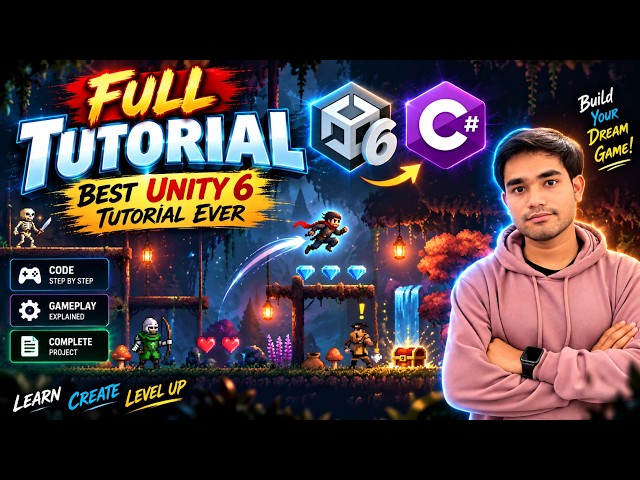 Full Course on How to Make a 2D Game in Unity with C# -Beginners & Intermediate(Unity 6 Tutorial)