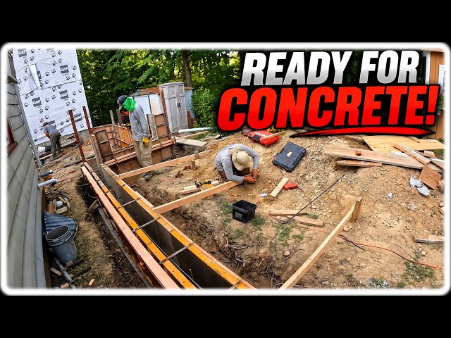 Finishing the Foundation Forms Before the Pour