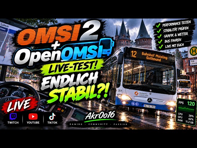 🚌 OMSI 2 mit OpenOMSI | Der große LIVE-Test! 🚀 Läuft es stabil? 🇩🇪