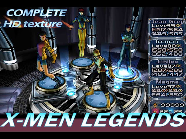 X-MEN Legends gameplay of iceman 90 , jubilee 90, jean grey 90 , Magma new mutants 90 outfits