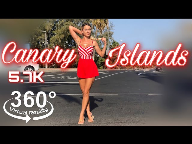 VR 360 Video 5.7K | Virtual Beach Walk, Canary Islands, Spain | Insta360 | Oculus Quest 2 #vrgirl