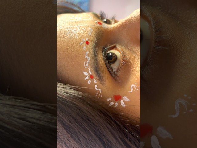 Radha Rani Tilak Tutorial 🦚| Easy Radha Look #shorts #radhakrishna #radharani #janmashtami #radha