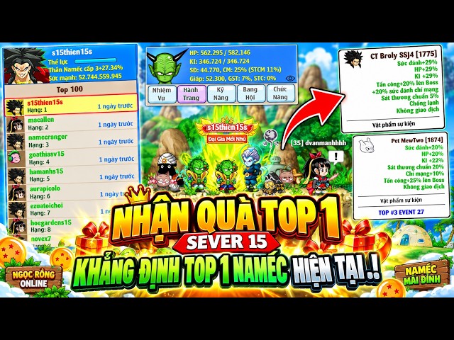 Dragon Ball Online - Claiming Top 1 Rewards Server 15... Almost Full Piccolo Set, Cementing Top 1...