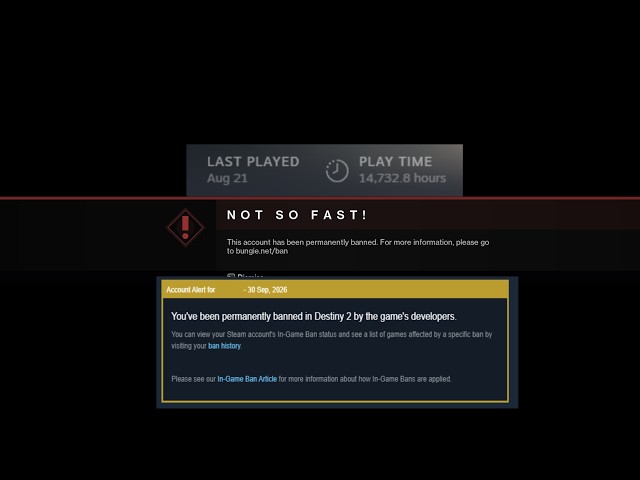 Why I got banned after playing Destiny 2 for 15000 hours