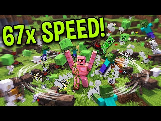Super Speed Minecraft Mobs vs. Iron Golem
