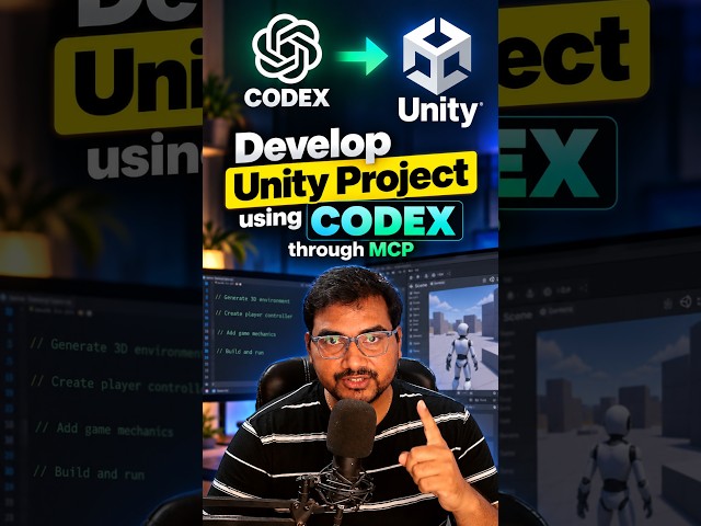 Can OpenAI Codex Build a Unity Project? I Tested MCP #shorts ##OpenAICodex #Unity #MCP