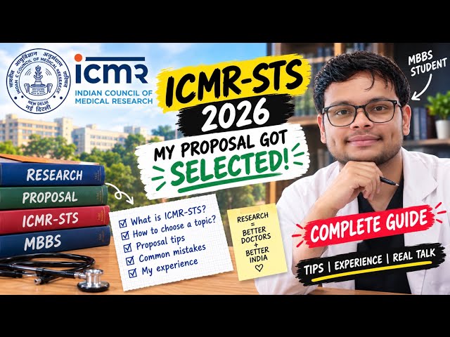 ICMR-STS 2026: My Proposal Got Selected! 😱 | How I Got Selected as an MBBS Student