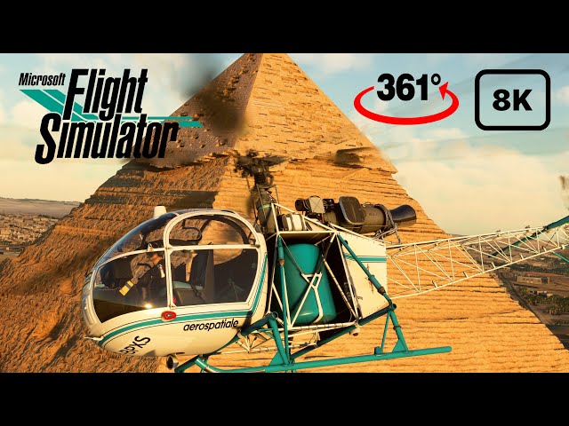 MSFS [8K|360°] - Giza Pyramid Complex (SA315B Lama by Taog's Hangar)