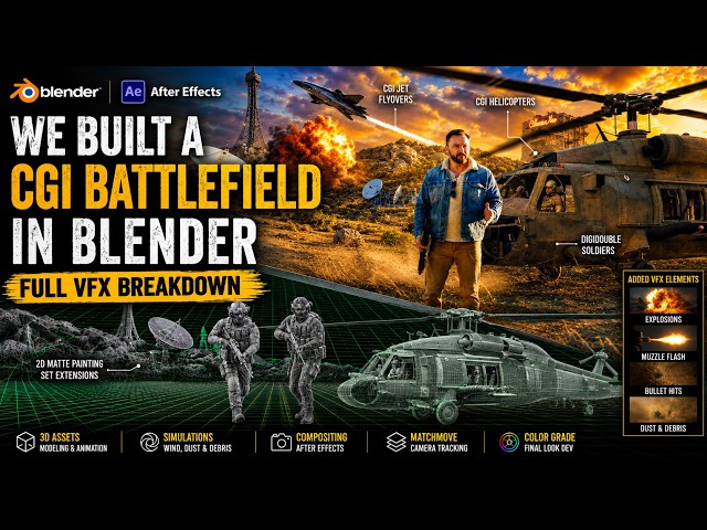 No AI Here! We Built a CGI Battlefield in Blender – Full VFX Breakdown ft. Chris Moss