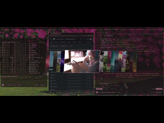 omarchy-auto-theme — wallpaper-based dynamic theming for Omarchy (Material You, like pywal)