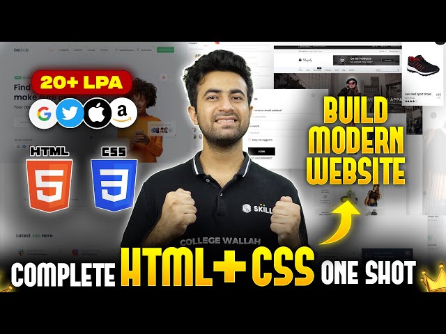 HTML and CSS Full Course | Beginner to Pro with 3 Mini Projects