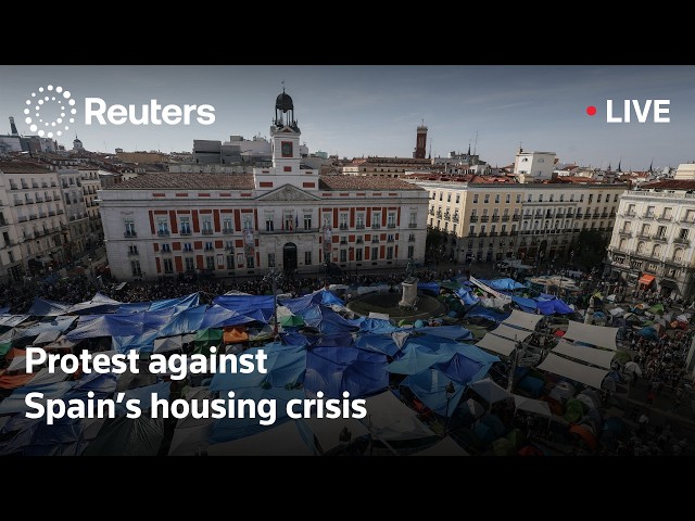 LIVE: Protesters demand action on Spain’s housing crisis