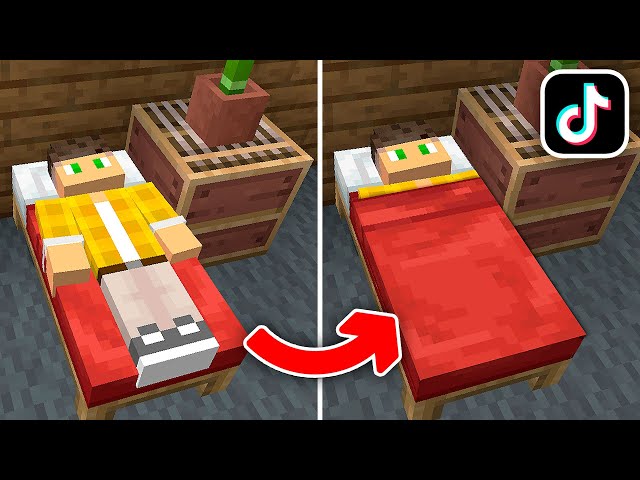 I Tested 7 SHOCKING TIKTOK LIFE HACKS in MINECRAFT! *THEY WORK!*