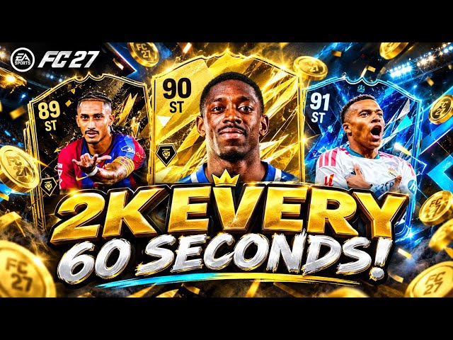 OMG! 2K EVERY 60 SECONDS EAFC 27 BEST TRADING METHOD (EAFC 27 SNIPING FILTERS & FLIPPING)