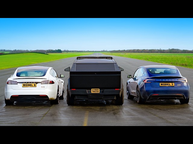 Cyberbeast v Fastest Teslas: DRAG RACE
