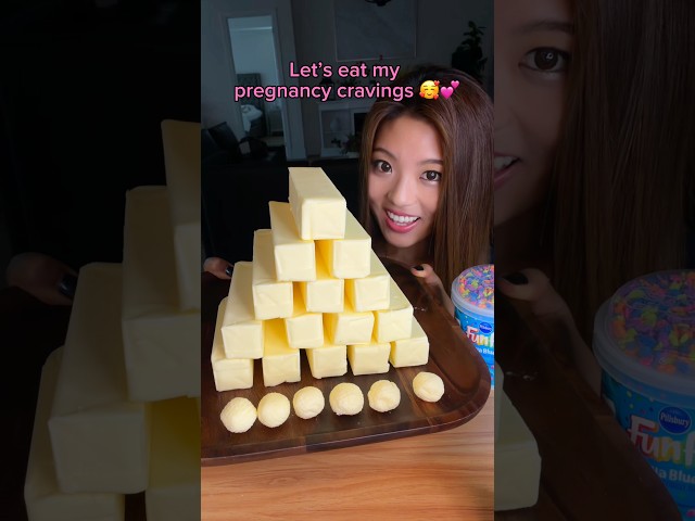 Let’s eat my pregnancy cravings… #food #eating #mukbang #butter #cake