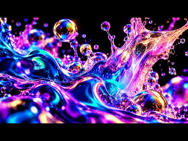 Mesmerizing 4K OLED Screensaver | Abstract Visuals & Background Music