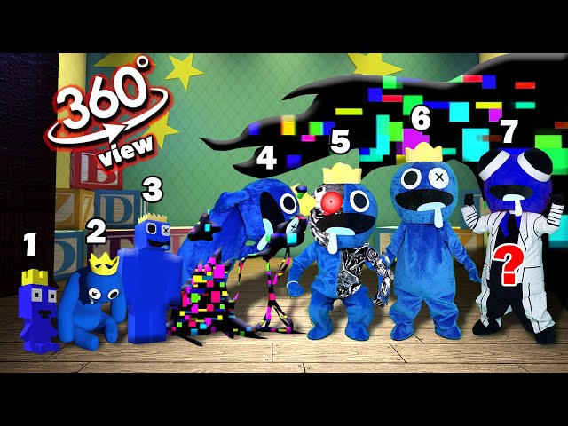 VR 360° NEW Rainbow Friends Blue ALL PHASES in Real Life-Friday Night Funkin(Roblox Rainbow Friends)