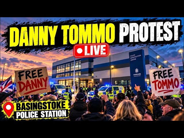 🟡 LIVE: Danny Tommo Flash Protest (Basingstoke Police Station) Patriot Platform