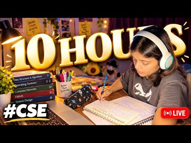 DAY 3 🛑 12 PM – 12 AM STUDY CHALLENGE | 12-HOUR STUDY WITH ME LIVE 📚☁