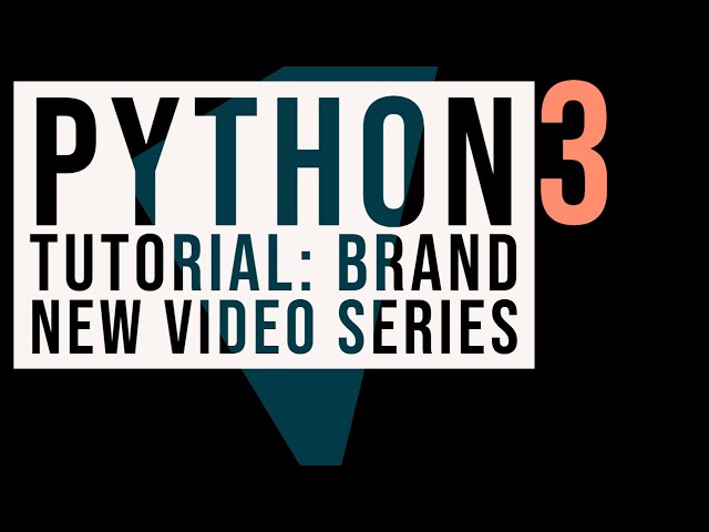 Python Tutorial For Beginners: Learn To Code In Python (Brand New Video Series) #Python