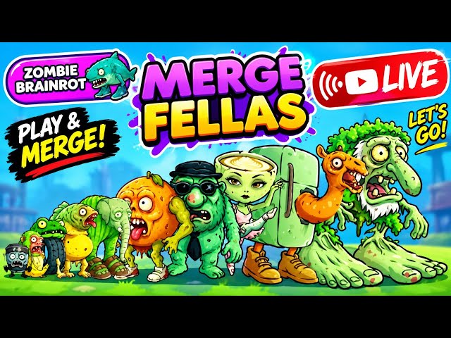 ZOMBIE BRAINROT 🇺🇸MERGE FELLAS LIVE! 🧟 CRAZY MERGES & FUNNY CHARACTERS! 🔥