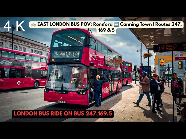 🚌 EAST LONDON BUS POV: Romford ➡️ Canning Town | Routes 247, 169 & 5