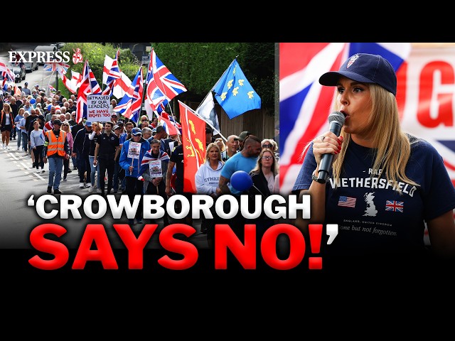 RAGE at Crowborough protest as HUNDREDS more migrants to arrive at RAF base