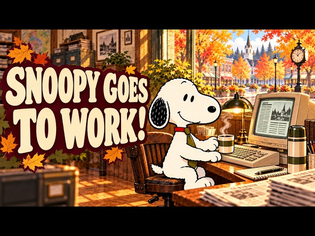 Snoopy Goes to Work ☕ Cozy Monday Morning Jazz for Work & Focus