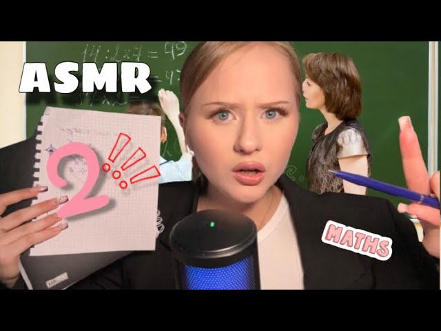 ASMR | MEAN MATH TEACHER suspects you of CHEATING 😱 2️⃣📚