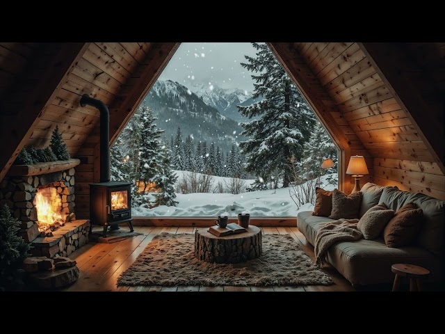 Snowfall Ambience with Soft Piano — Calm Winter Music for Relaxation & Focus ❄️✨