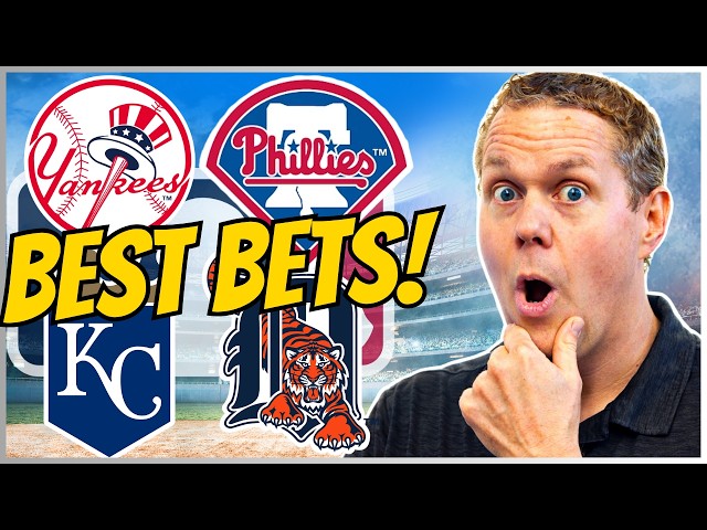 BEST MLB Picks TODAY! Yankees vs Phillies | Royals vs Tigers | Friday MLB Predictions